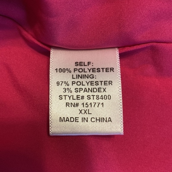 Heatherly Hot Pink Deep V-Neck Peplum Top Size XXL NWT - Picture 5 of 6